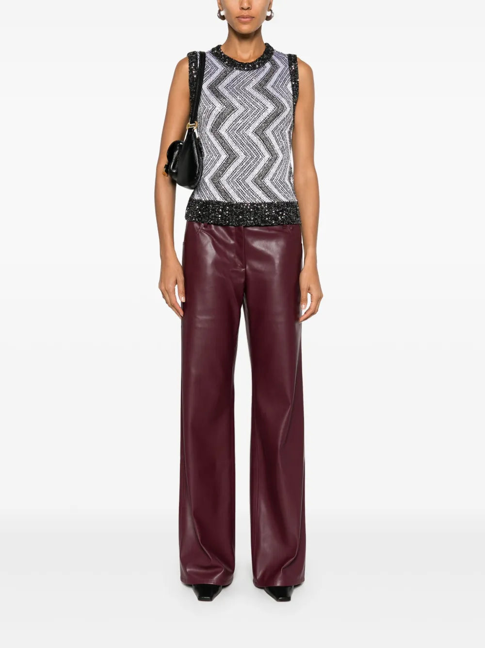 Sequinned Zigzag Vest
