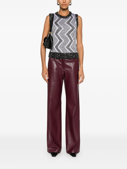 Sequinned Zigzag Vest