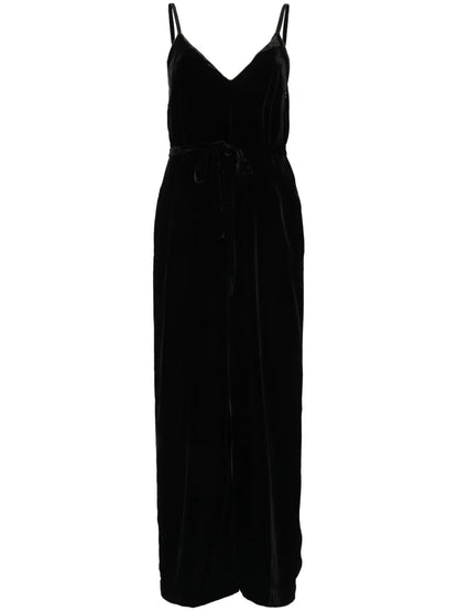 Velvet V-Neck Jumpsuit