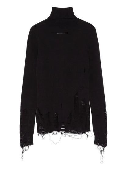 Distressed-Effect Sweater