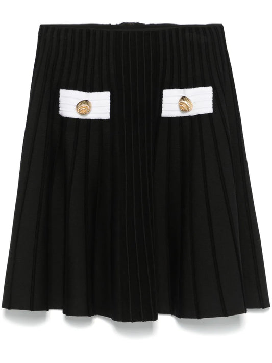 Ribbed-Knit Mini Skirt