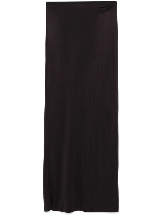 Satin-Finish Maxi Skirt