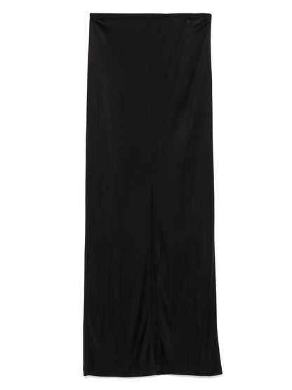 Satin-Finish Maxi Skirt
