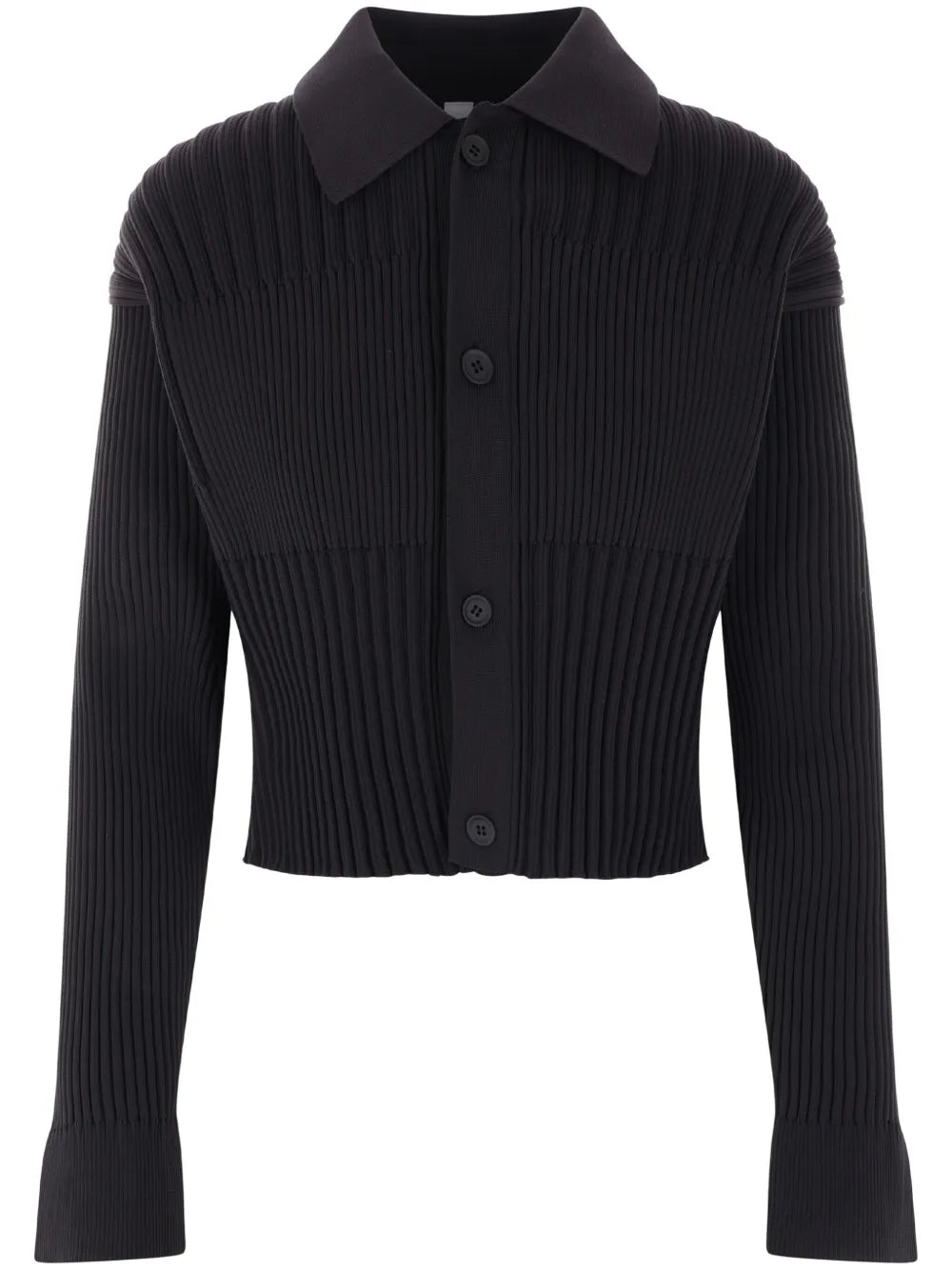 Fluted Cropped Cardigan