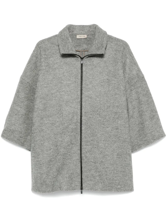 High-Neck Short-Sleeve Jacket
