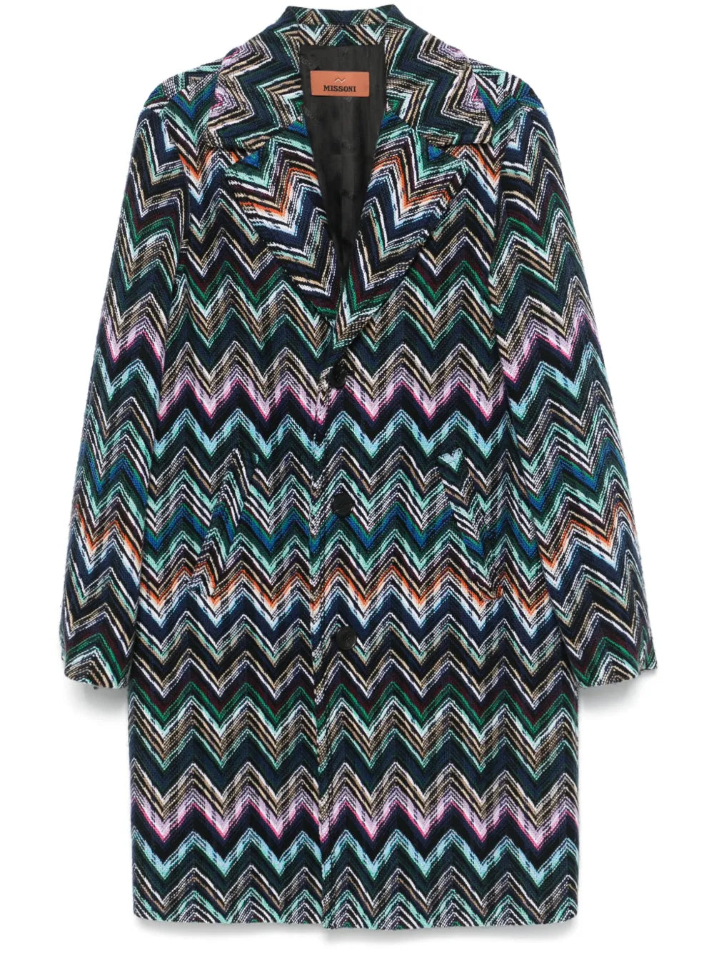 Chevron-Knit Coat