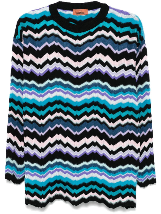 Zigzag-Woven Sweater