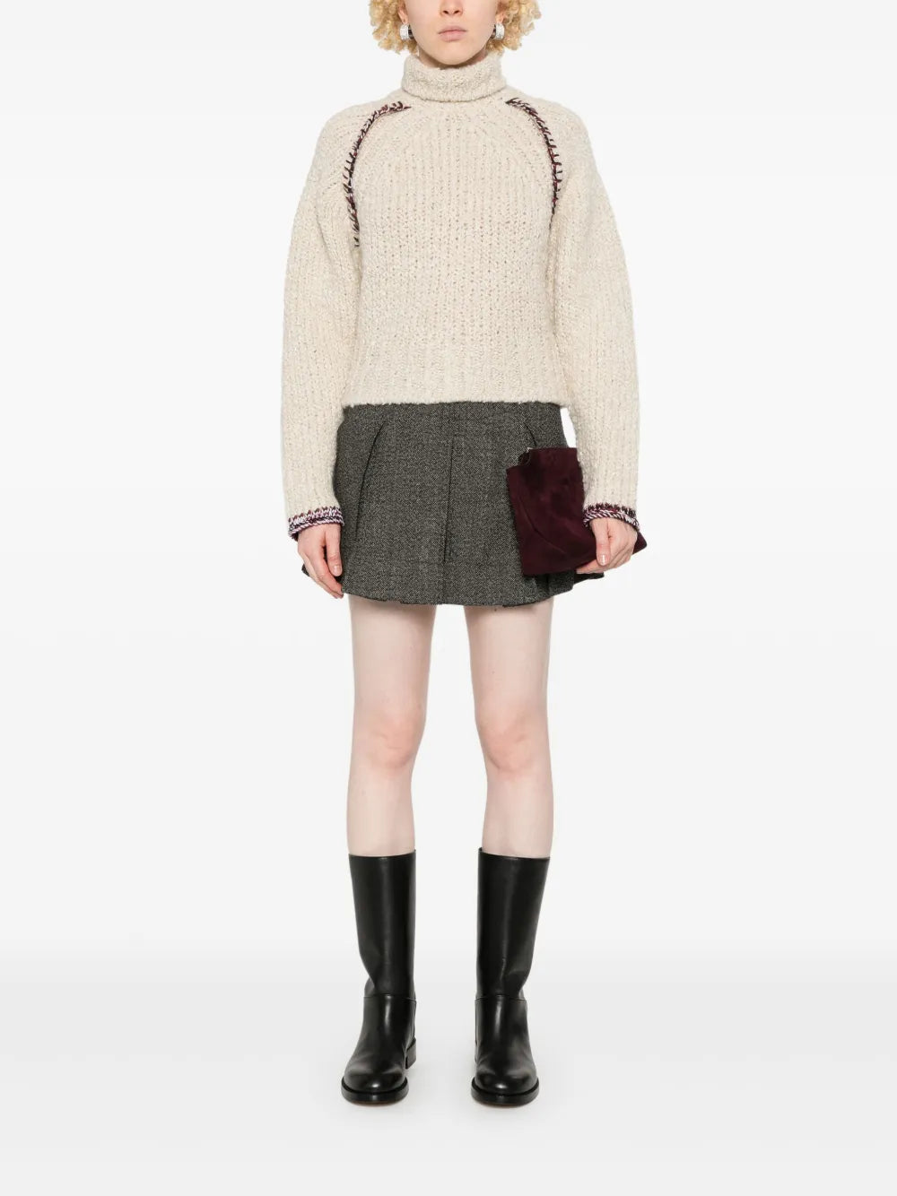 Pleated Mini Skirt