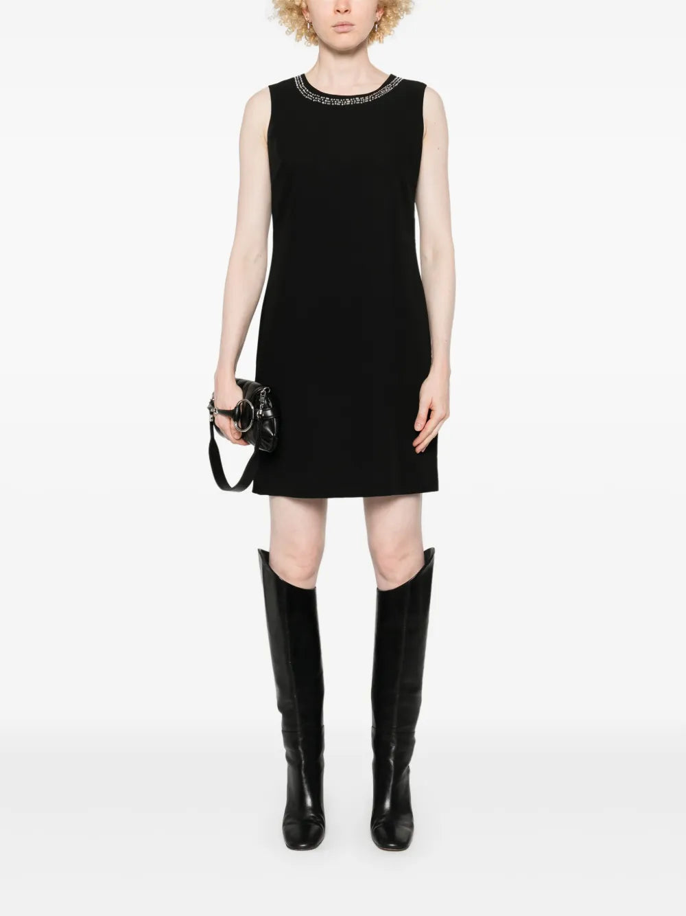 Crystal-Embellished Mini Dress