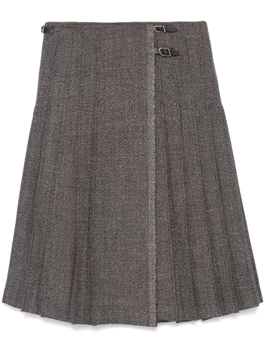 Pleated Midi Skirt