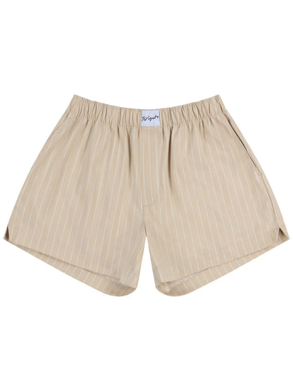 Striped Cotton-Blend Shorts