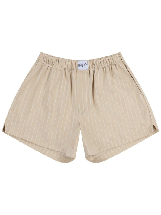 Striped Cotton-Blend Shorts