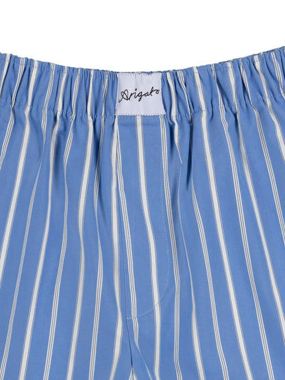 Striped Cotton-Blend Shorts