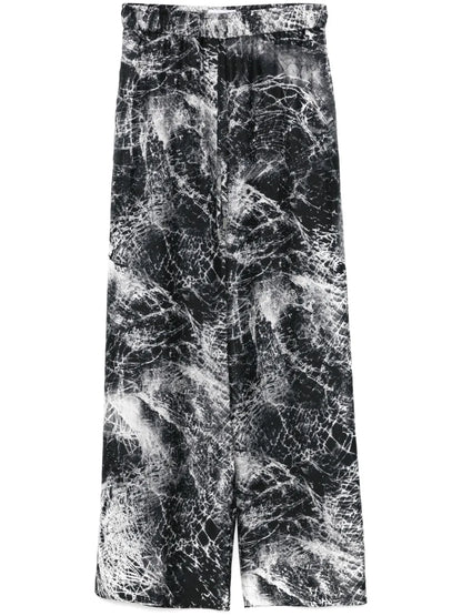 Abstract-Print Trousers