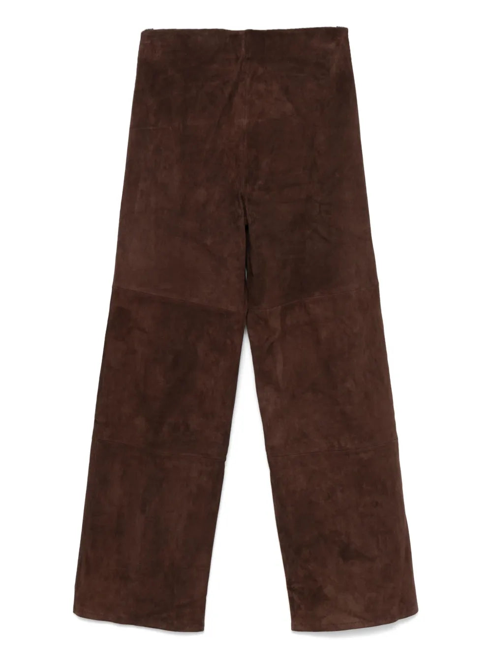 Suede Straight-Legged Trousers