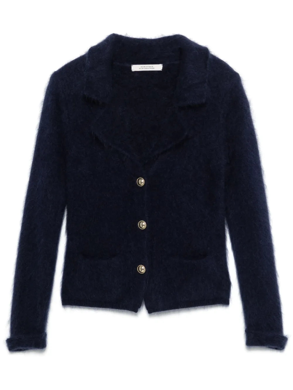 Notched-Collar Cardigan