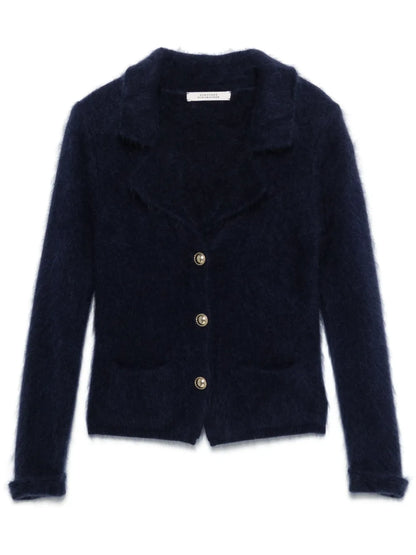 Notched-Collar Cardigan