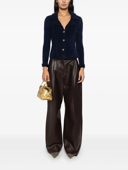 Notched-Collar Cardigan