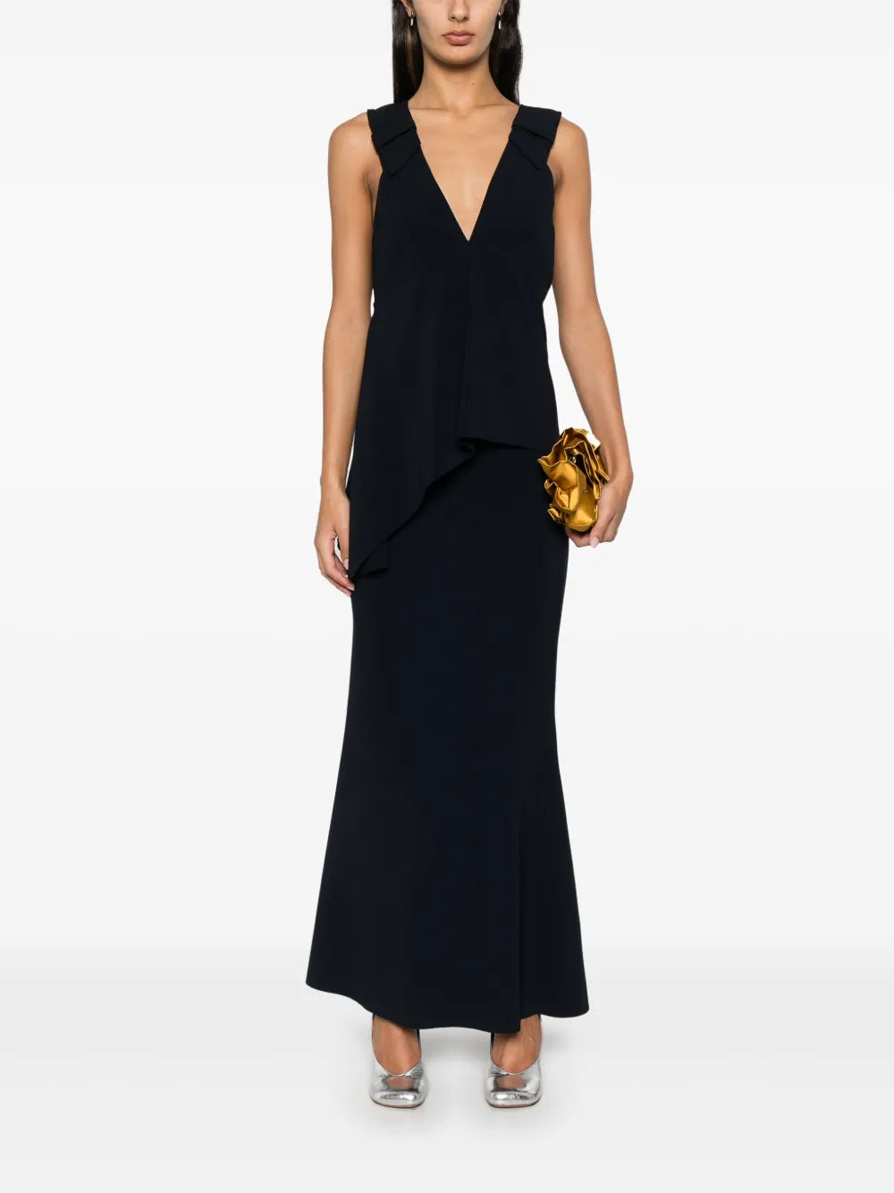 Flared-Hem Midi Skirt
