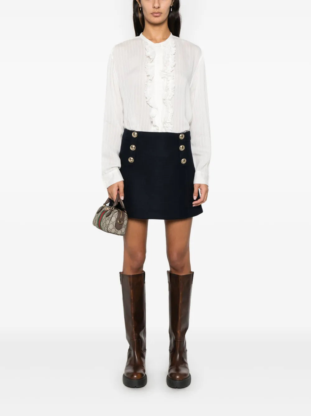 Ruffled-Trim Shirt