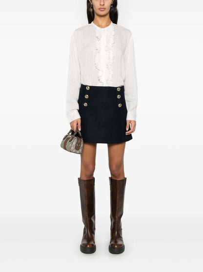 Ruffled-Trim Shirt