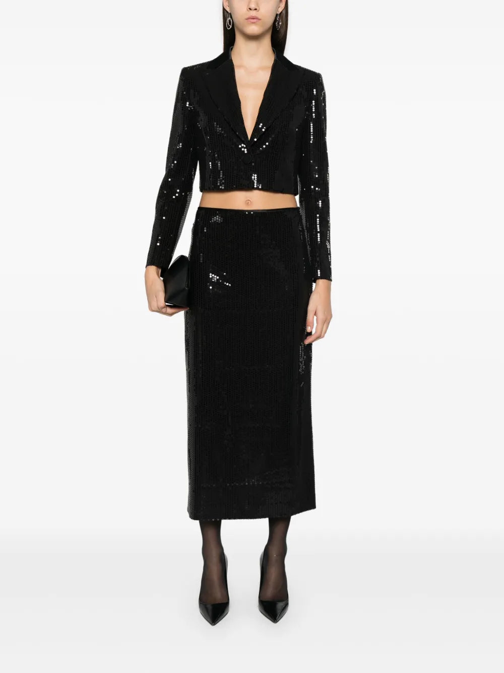 Sequinned Cropped Blazer