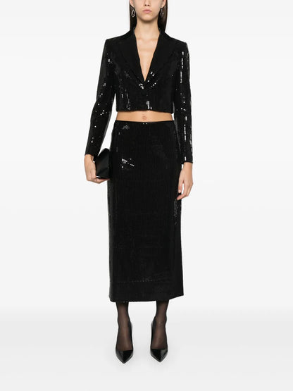 Sequinned Cropped Blazer