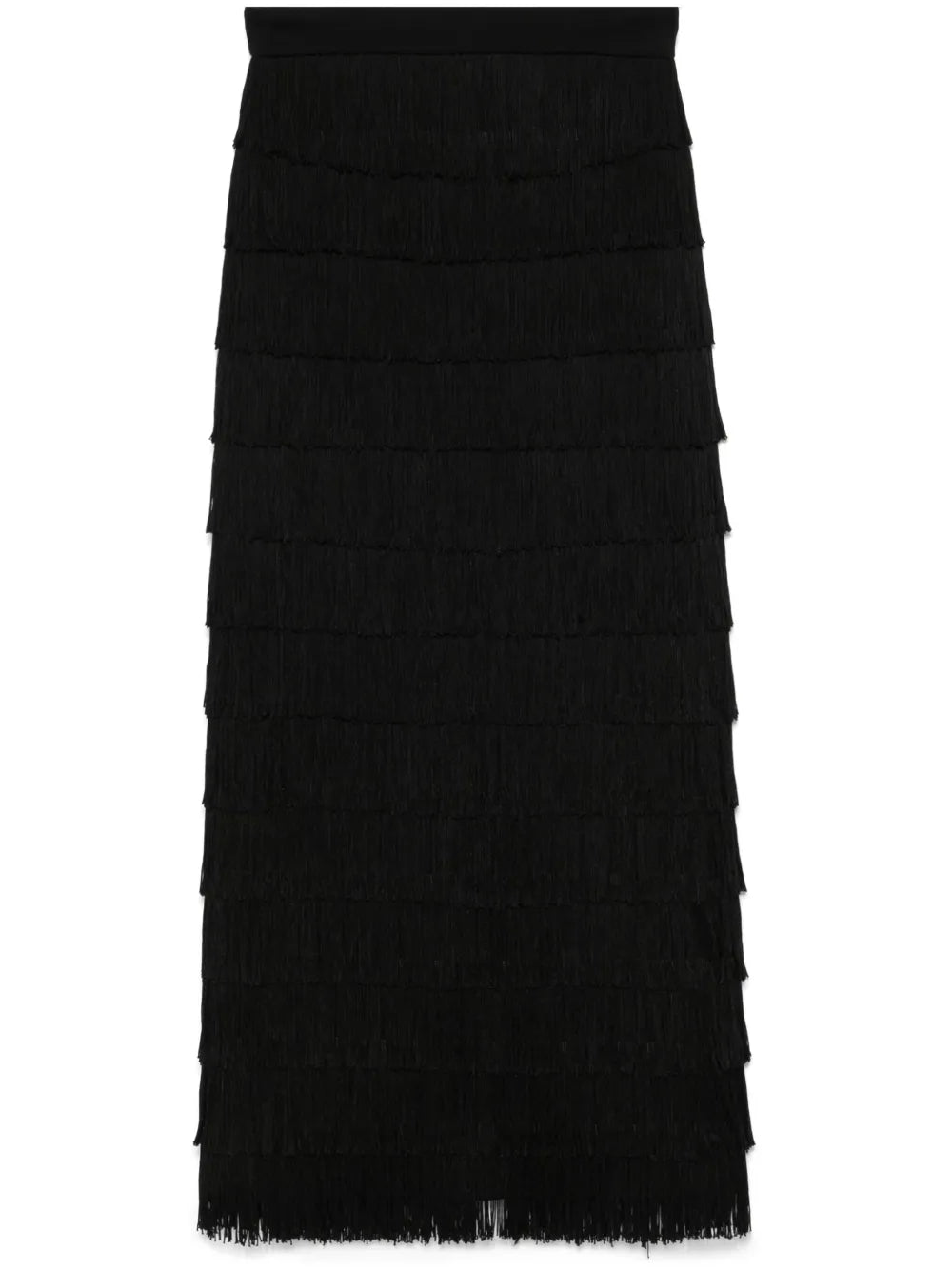 Fringed Maxi Skirt