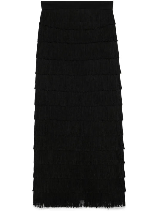 Fringed Maxi Skirt