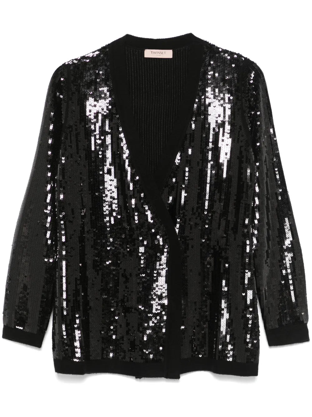 Sequinned Double-Breasted Cardigan