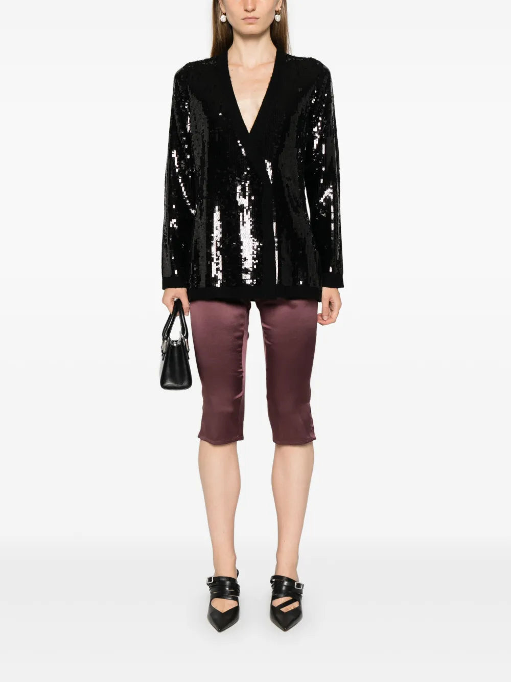 Sequinned Double-Breasted Cardigan