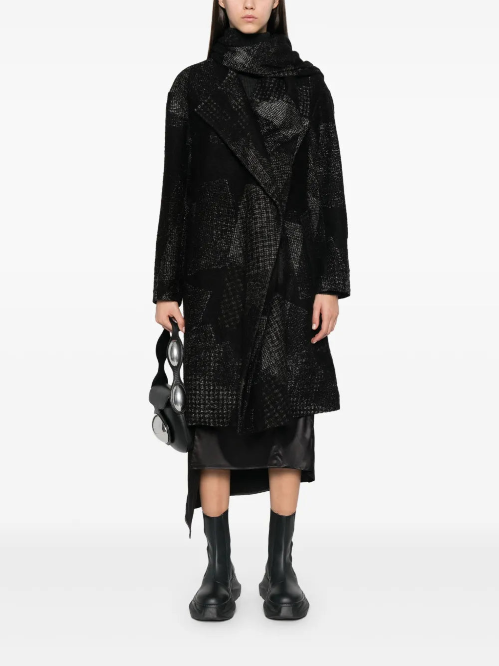 Patchwork-Pattern Coat