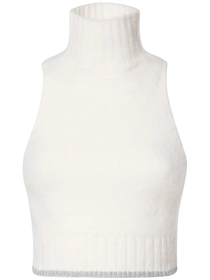 Contrast-Trim Vest