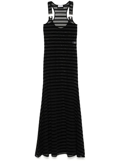Flocked Maxi Dress