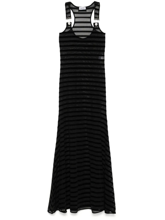 Flocked Maxi Dress