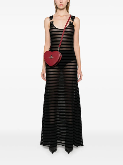 Flocked Maxi Dress