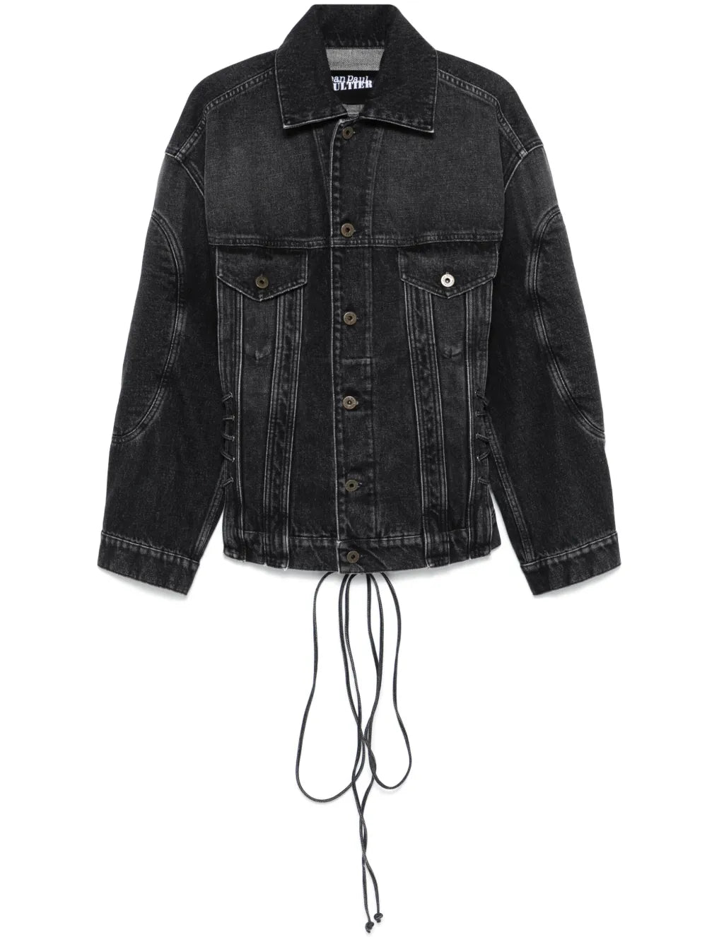 Lace-Up Denim Jacket