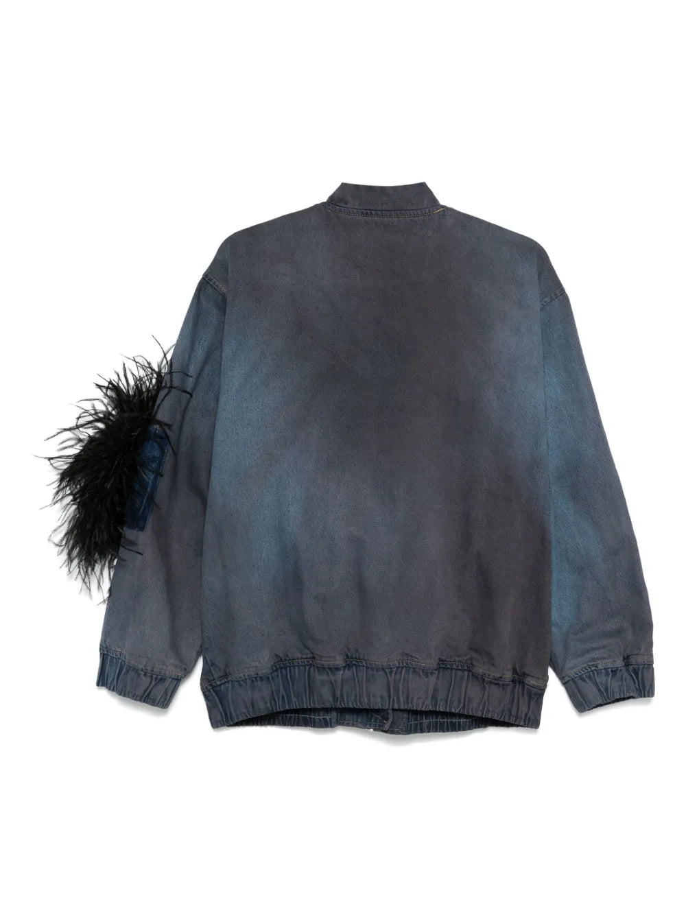 Feather-Detail Denim Jacket