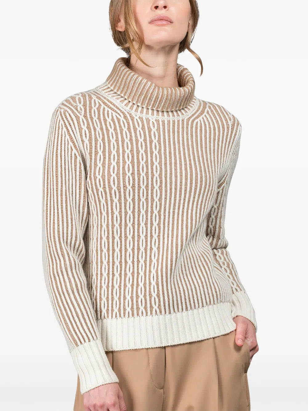 Mixed-Knit Jumper