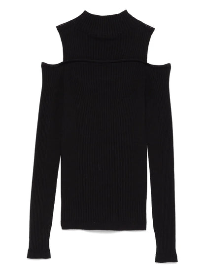 Open-Shoulder Sweater
