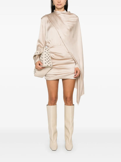 Cape-Effect Mini Dress