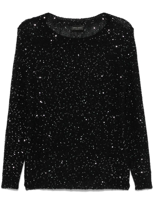 Sequin-Embellished Sweater