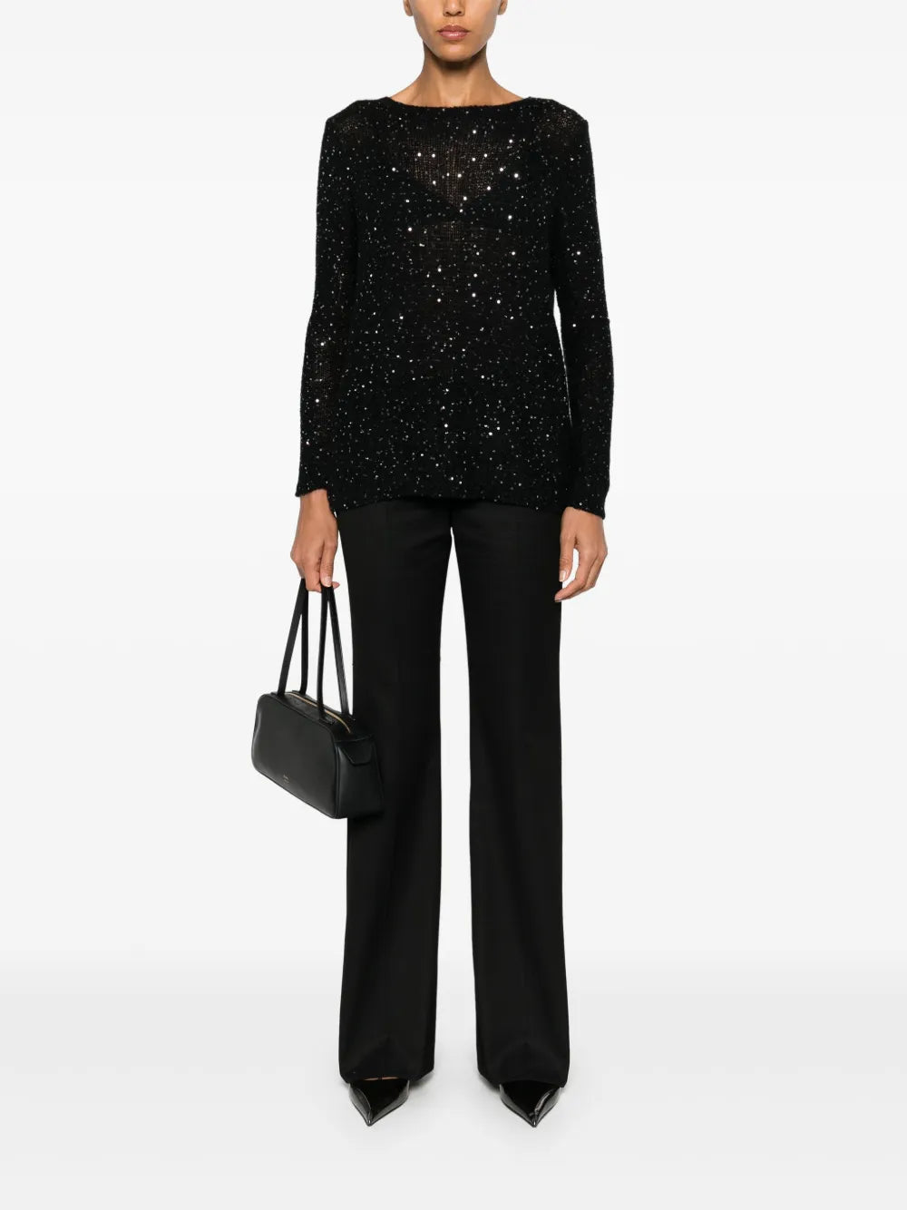 Sequin-Embellished Sweater