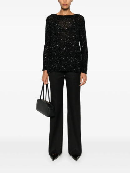 Sequin-Embellished Sweater