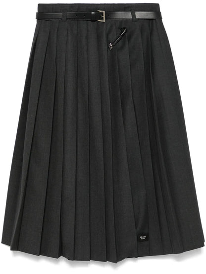 Pleated Midi Skirt