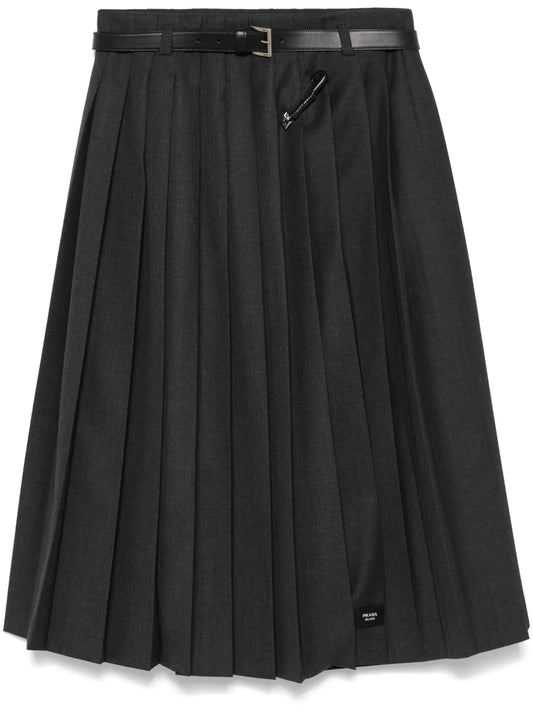 Pleated Midi Skirt
