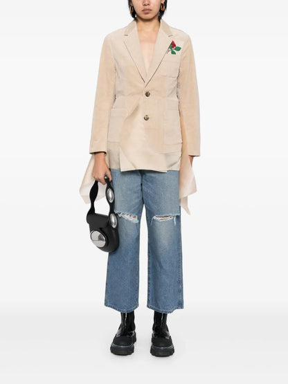 Distressed Straight-Leg Jeans