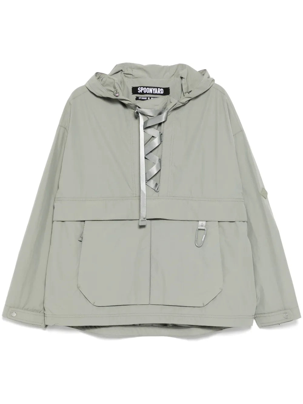 Lace-Up Hooded Jacket