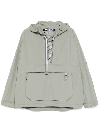 Lace-Up Hooded Jacket