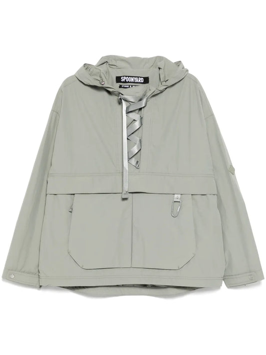 Lace-Up Hooded Jacket